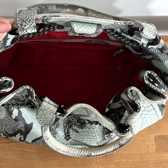 CHRISTIAN DIOR Python + Metal Shoulder Bag - Picture 4 of 12